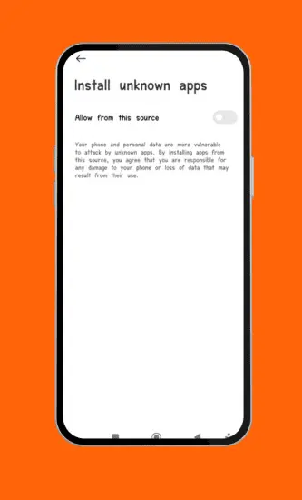 Allow Unknown sources to Initiate Download