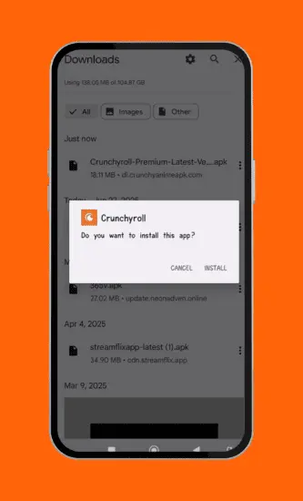Install APK file